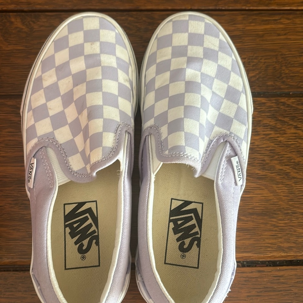 Vans Classic Slip-O Purple and White - Women 5.0
